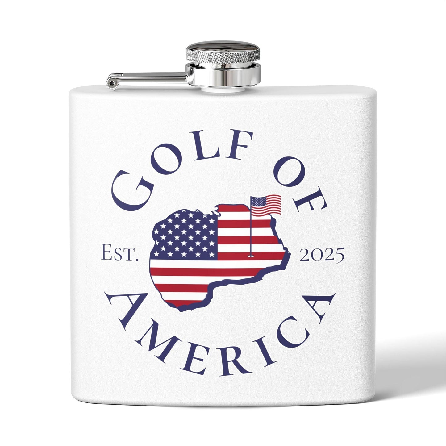USA 6oz GOA Stainless Steel Flask - Golf of America