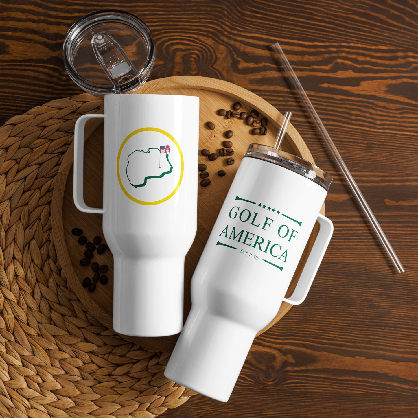 Golf of America 40oz Tumbler with Straw - Majors Collection - Golf of America