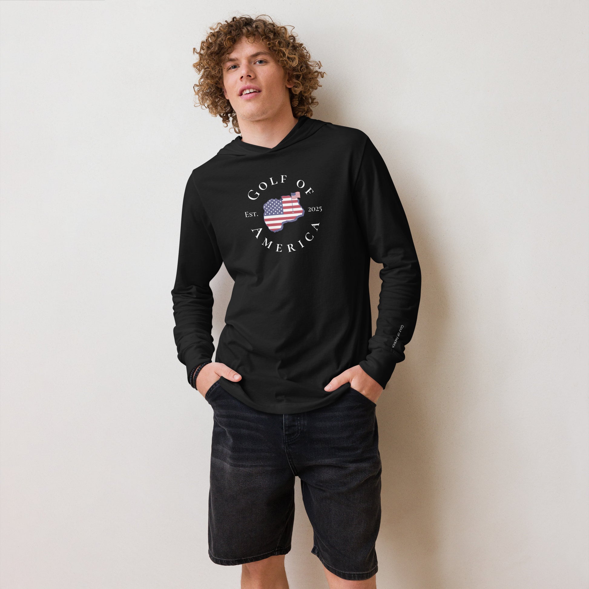 USA GOA Long-Sleeve Hoodie Tee - Golf of America