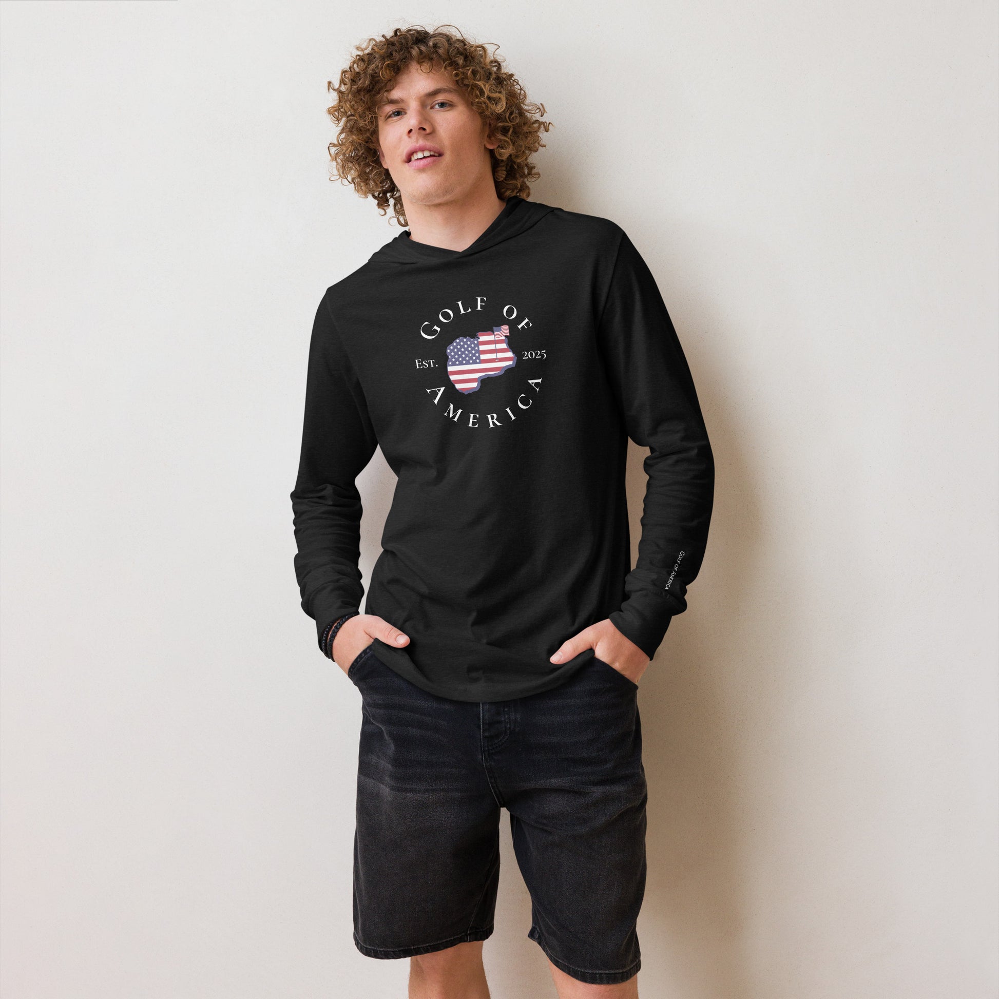 USA GOA Long-Sleeve Hoodie Tee - Golf of America