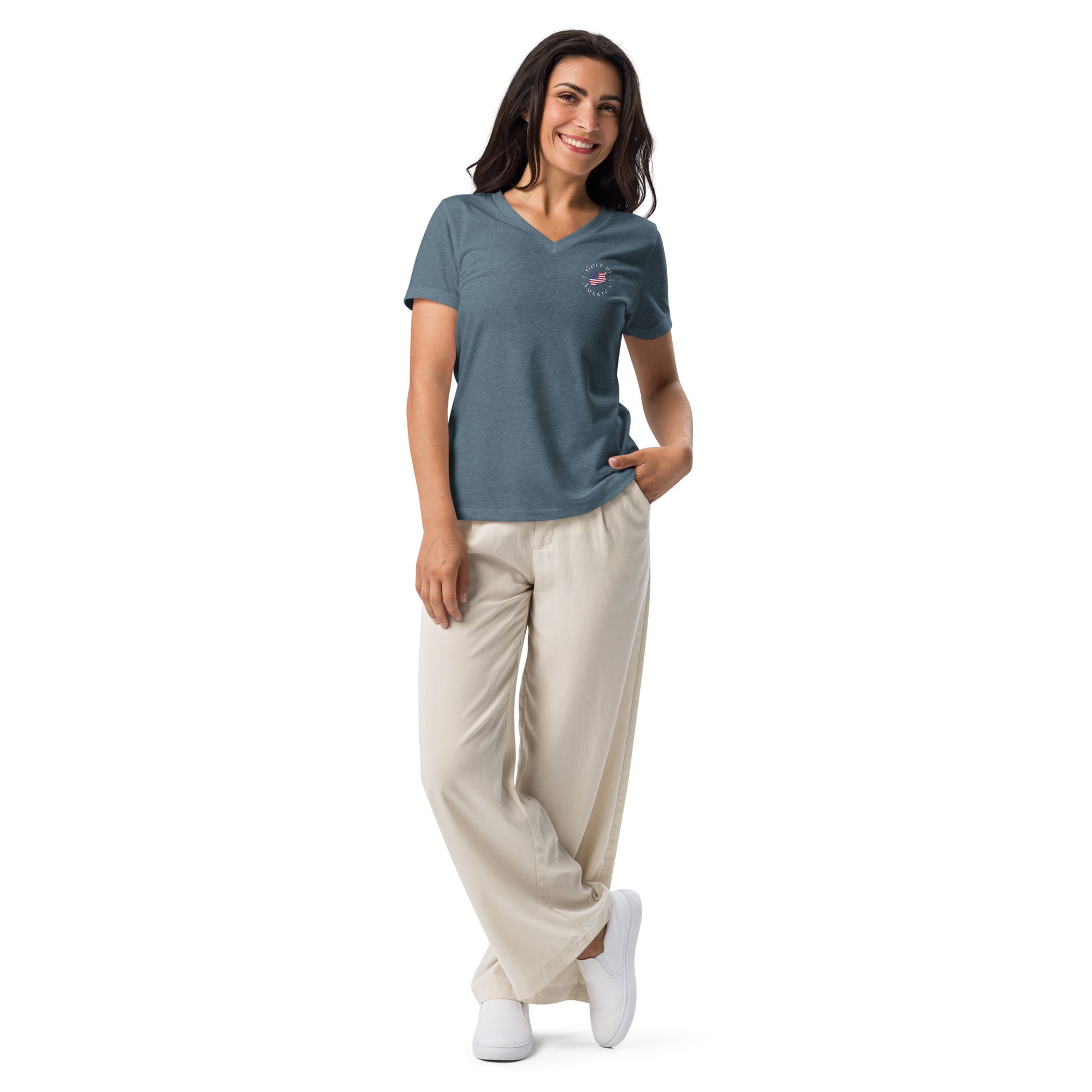 USA GOA Relaxed V-Neck Tee - Golf of America
